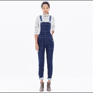 Madewell skinny overalls in marlow wash